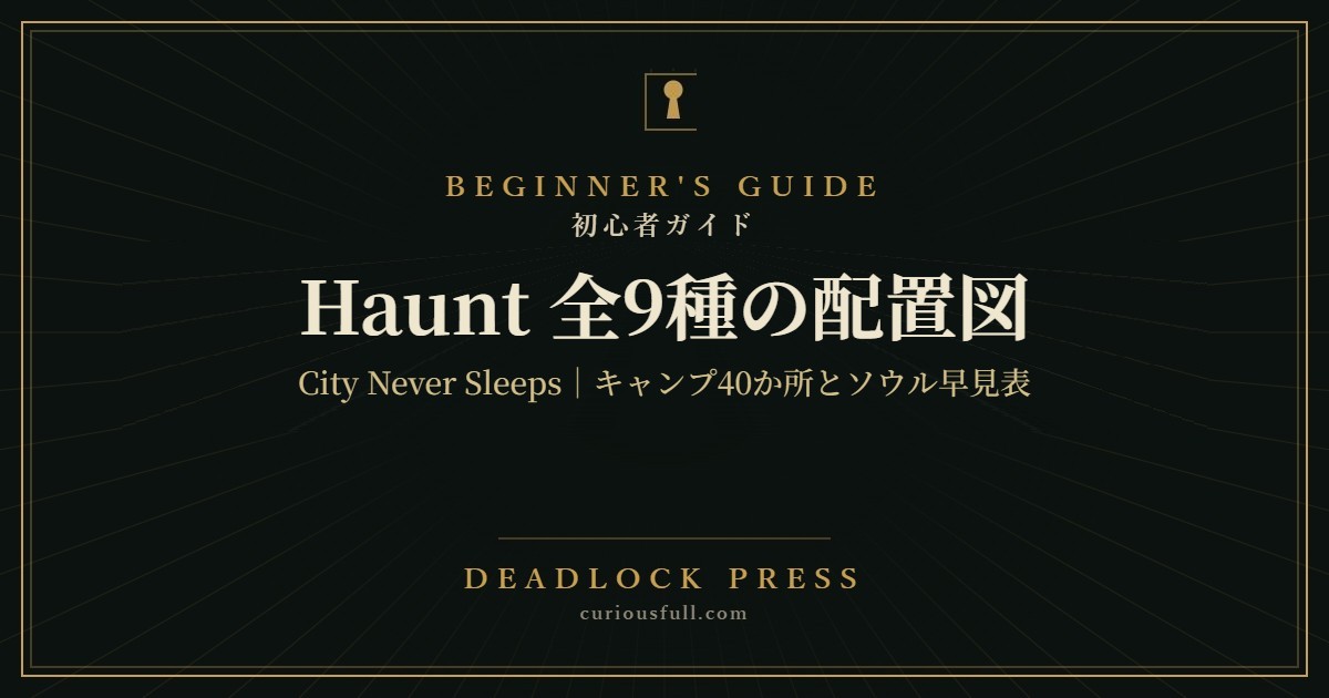 Haunt 全9種の配置図｜City Never Sleeps
