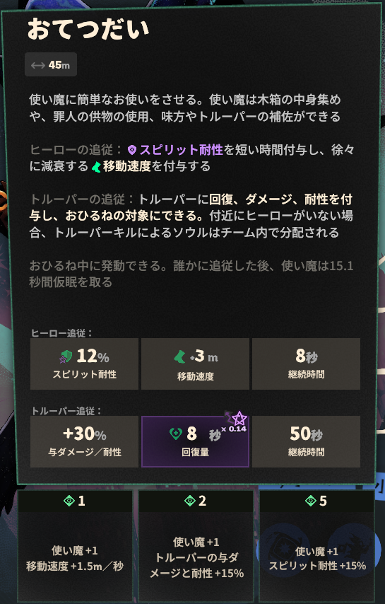 スキル3のゲーム内説明と強化効果